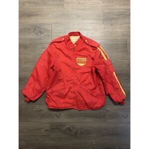 Vintage Pirelli World Champion Racing Jacket L Red Fleece Long Sleeve King Louie